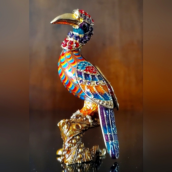 Fitz & Floyd Cleopatra Bird Guild Collection Figurine Swarovski Crystals - Picture 8 of 16